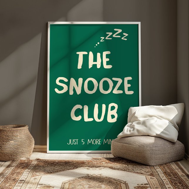 Funny Sleep Wall Art Minimalist Typography Poster (Von Creator hochgeladen)