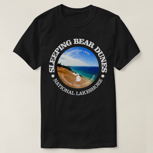 Funny Sleeping Bear Dunes National Lakeshore 1970 T-Shirt (Design vorne)