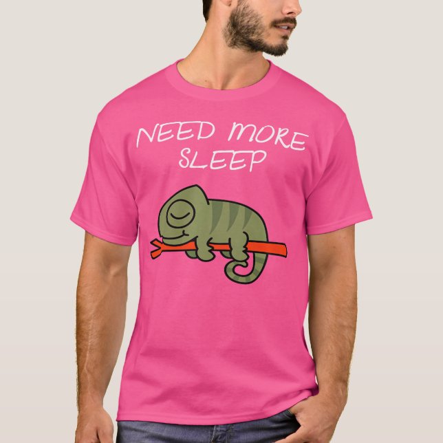 Funny Sleeping Chameleon fürs Bedtime T-Shirt (Vorderseite)