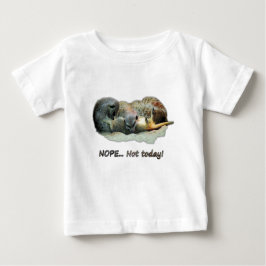 Funny, sleeping meerkats baby t-shirt