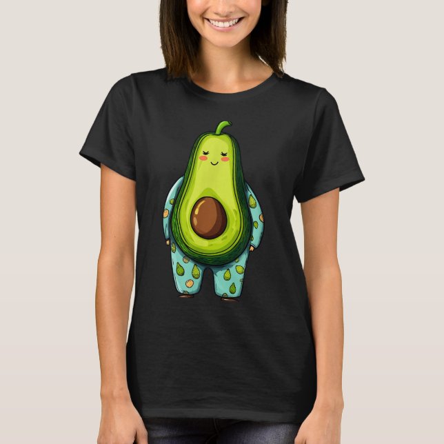Funny Sleepy Avocado In Pajama Costume For Boys An T-Shirt (Vorderseite)