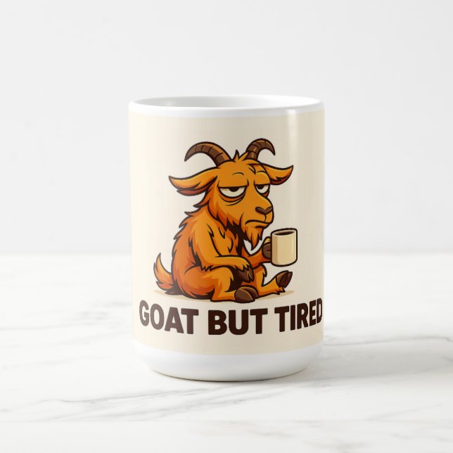 Funny Sleepy Goat Mug for Coffee Addicts Kaffeetasse (Mittel)