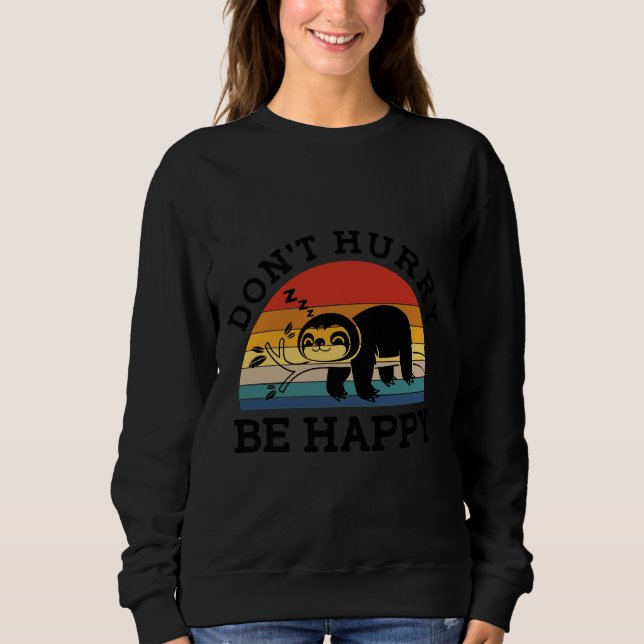 Funny Slepy Sloth Retro Animal Pub Sweatshirt (Vorderseite)