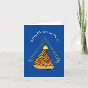 Funny Slice Pizza Christmas Card Karte