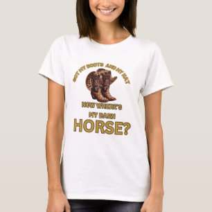 Funny Slogan Cowgirl T - Shirt, Leopardendruck T-Shirt