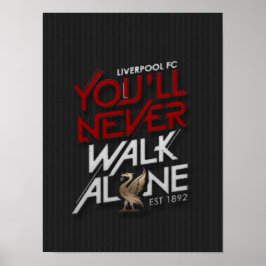 Funny Slogan Football Team Youll nie allein laufen Poster