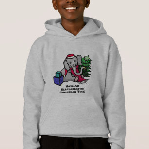 Funny Slogan Niedlicher Cartoon Elefant Weihnachte Hoodie