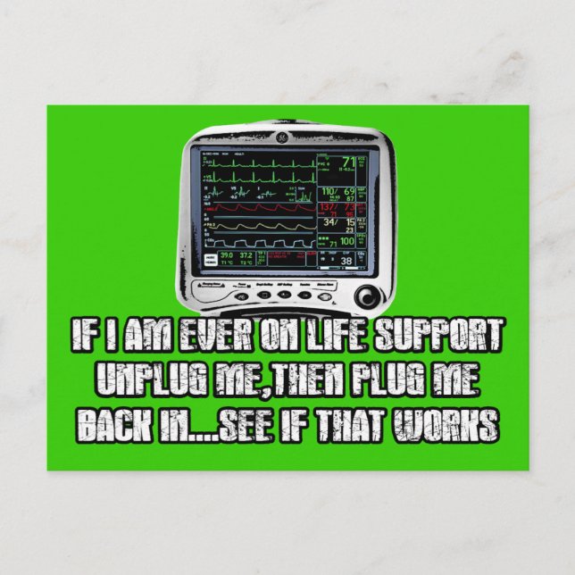 Funny Slogan Postkarte (Vorderseite)