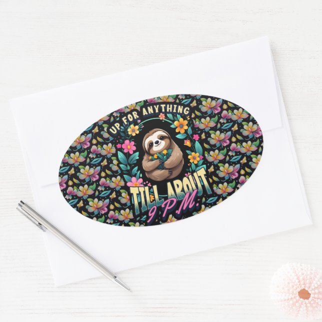 Funny Sloganzitat über Printwerbung Ovaler Aufkleber (Umschlag)