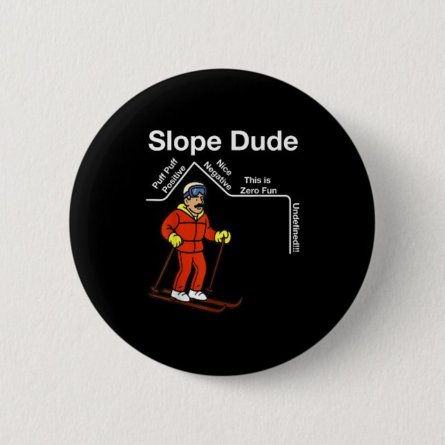 Funny Slope Typ Algebra Geometry Middle School Ma Button (Vorderseite)
