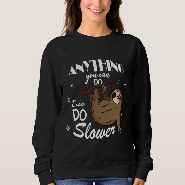 Funny Sloth 24 Sweatshirt (Vorderseite)