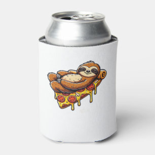 Funny Sloth aß Pizza, Kawaii Animal Lover Clas Dosenkühler