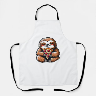 Funny Sloth aß Pizza, Kawaii Animal Lover Clas Schürze