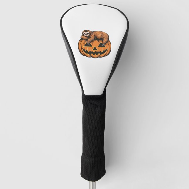 Funny Sloth auf Halloween Pumpkin Essential T - Sh Golf Headcover (Vorderseite)