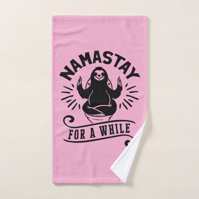 Funny Sloth Bathroom Humor Namastay Handtuch (Handtuch)
