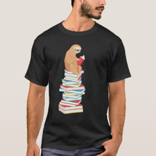 Funny Sloth Book Reading School Lehrerin Ne T-Shirt