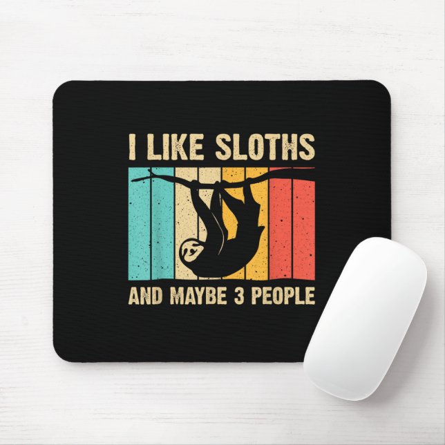 Funny Sloth Design Lover Men Frauen Kinder Mousepad (Mit Mouse)