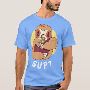 Funny Sloth Eating Ramen Noodles Japanisch Anime R T-Shirt