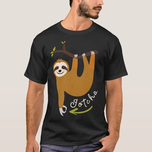 Funny Sloth Finger Circle Game Prank T-Shirt (Vorderseite)