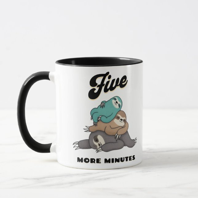 Funny Sloth fünf weitere Minuten Tasse (Links)