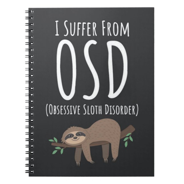 Funny Sloth Gifts Cute Animals Lazy Humor Humorous Notizblock (Vorderseite)