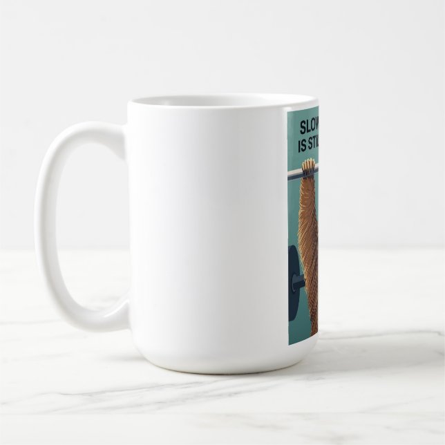 Funny Sloth Gym Motivation Poster - Slow Progress  Kaffeetasse (Links)