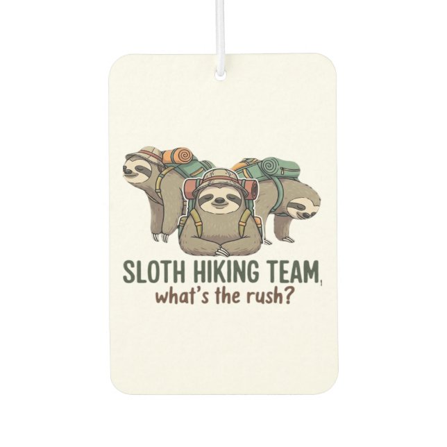 Funny Sloth Hiking Classic T-Shirt_5 Autolufterfrischer (Vorderseite)