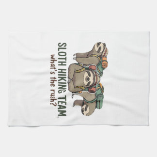 Funny Sloth Hiking Classic T-Shirt_5 Geschirrtuch