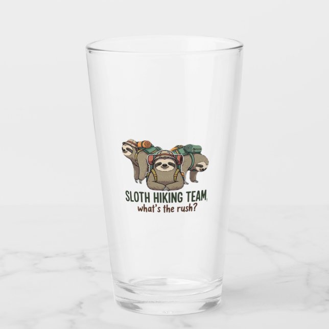 Funny Sloth Hiking Classic T-Shirt_5 Glas (Vorderseite)