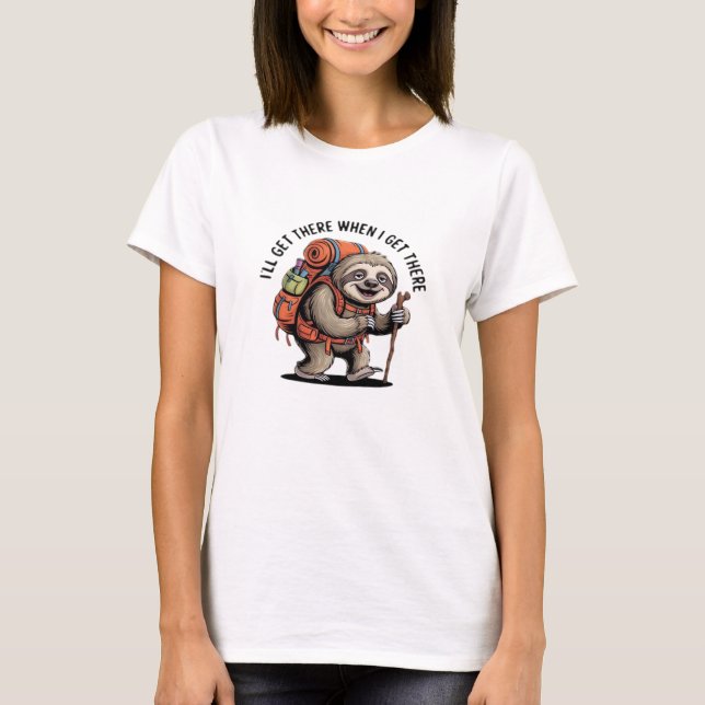 Funny Sloth Hiking Team - Slow and Steady Classic  T-Shirt (Vorderseite)