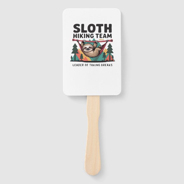 Funny Sloth Hiking - This funny sloth hiking gift  Fächer (Vorderseite)