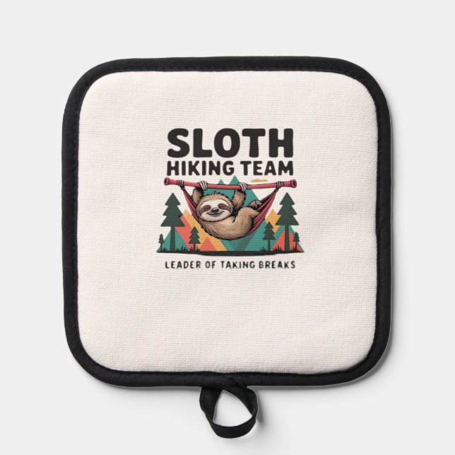 Funny Sloth Hiking - This funny sloth hiking gift  Topflappen (Vorderseite)
