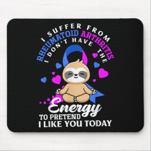 Funny Sloth I leidet unter dem Krieg gegen die Rhe Mousepad