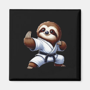 Funny Sloth Karate Martial Arts Japanisches Martia Magnet