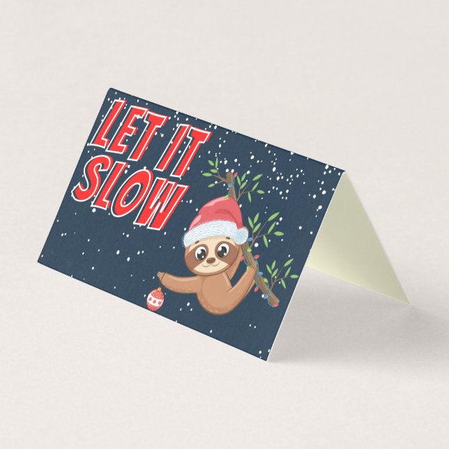 Funny Sloth Ließ It Slow 25 Pack Weihnachtskarten (Vorderseite)