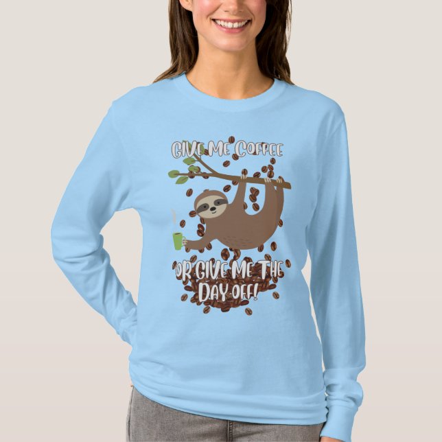 Funny Sloth Long Sleeve T-Shirt (Vorderseite)