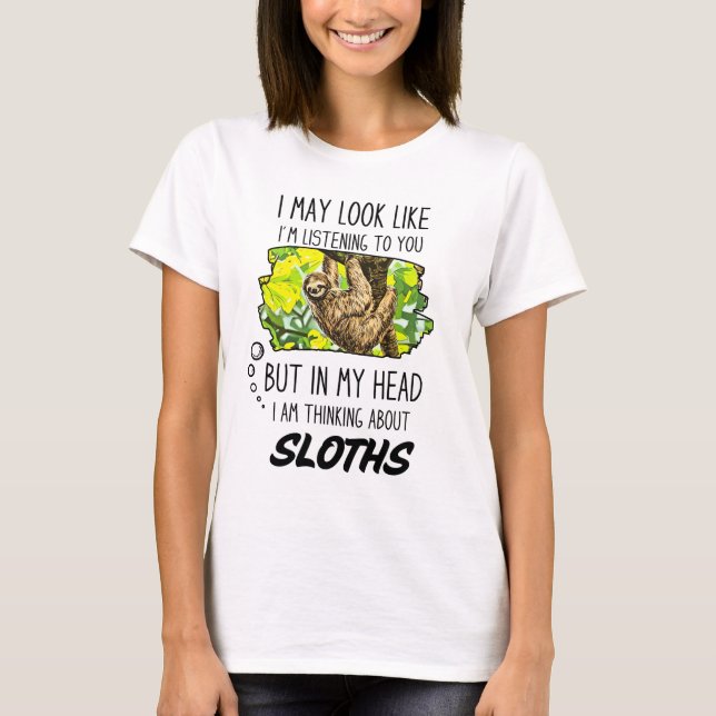 Funny Sloth Lover T-Shirt (Vorderseite)