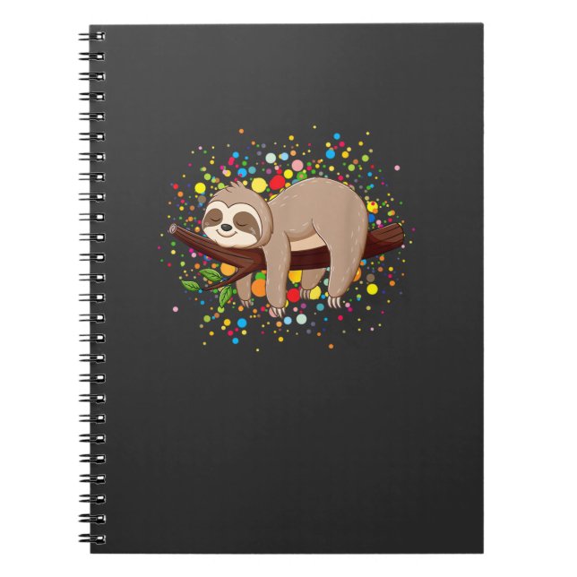 Funny Sloth Lovers Polka Dots Happy Dot Day Girls  Notizblock (Vorderseite)