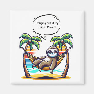 Funny Sloth Magnet