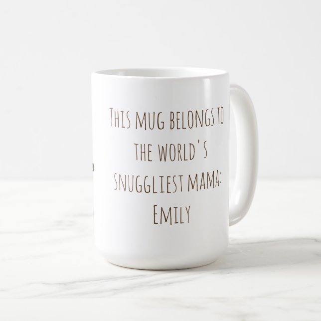 Funny Sloth Mama "Nickerchen like a Sloth" Niedlic Kaffeetasse (VorderseiteRechts)