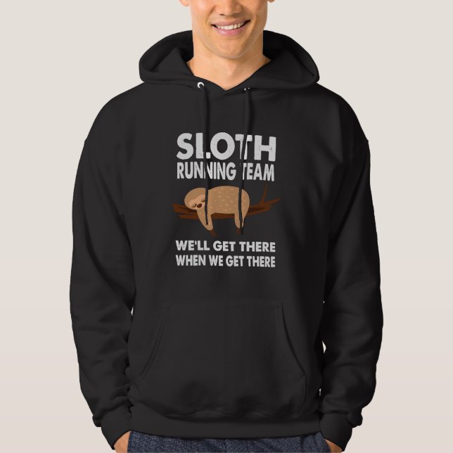 Funny Sloth Men Women Kinder Funny Funny Flitter T Hoodie (Vorderseite)