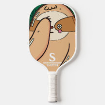 Funny Sloth Pickleball Personalisiert