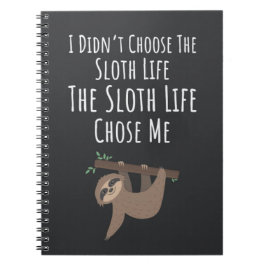 Funny Sloth Related Gifts Lazy Humor Tired Notizblock