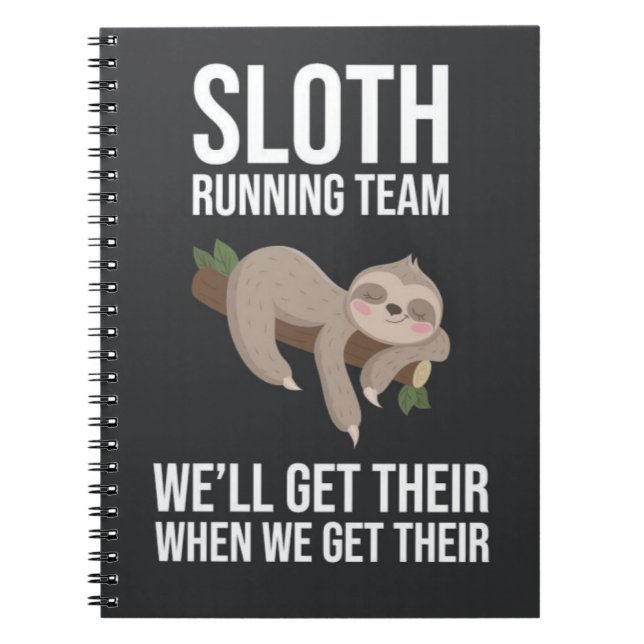 Funny Sloth Running Team Gifts Slow Runners  Notizblock (Vorderseite)