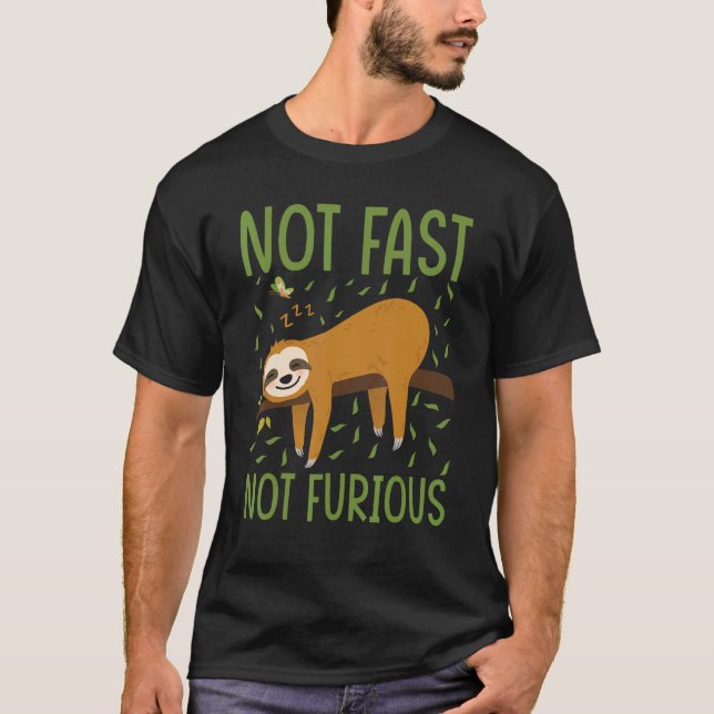 Funny Sloth Running Team nicht schnell, nicht wüte T-Shirt (Vorderseite)
