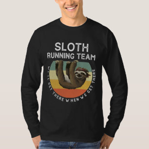 Funny Sloth Running Team Vintag T-Shirt