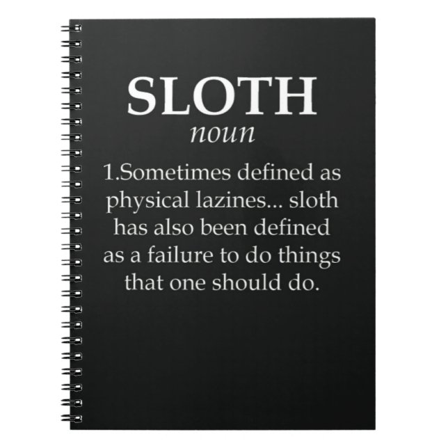 Funny Sloth Themed Gifts Animals Relax Lazy Humor Notizblock (Vorderseite)