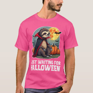 Funny Sloth Vampire gerade Gewartet zu Halloween T-Shirt