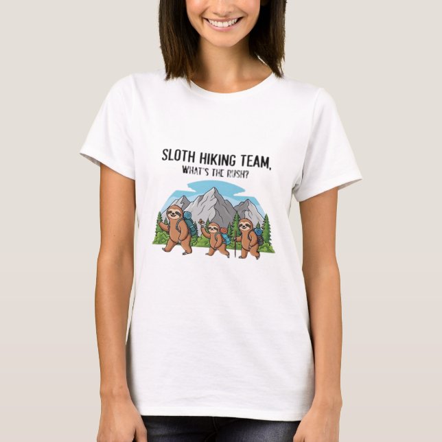 Funny Sloth Wandern Klassischer T - Shirt_6 T-Shirt (Vorderseite)