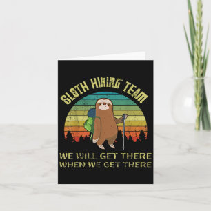 Funny Sloth Wanderteam Retro Vintager Sloth 80er Karte